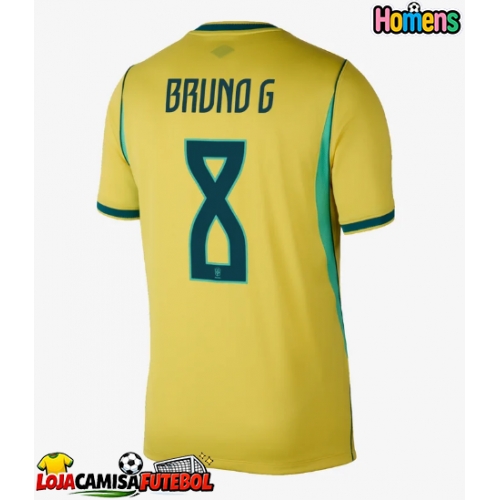 Camisa de Futebol Brasil Bruno Guimaraes #8 Equipamento Principal Mundo 2026 Manga Curta